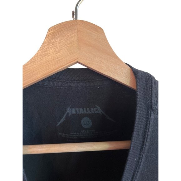 Metallica Black Short Sleeve Tshirt Graphic Band Tee Men's Women's Size Large - Picture 3 of 4
